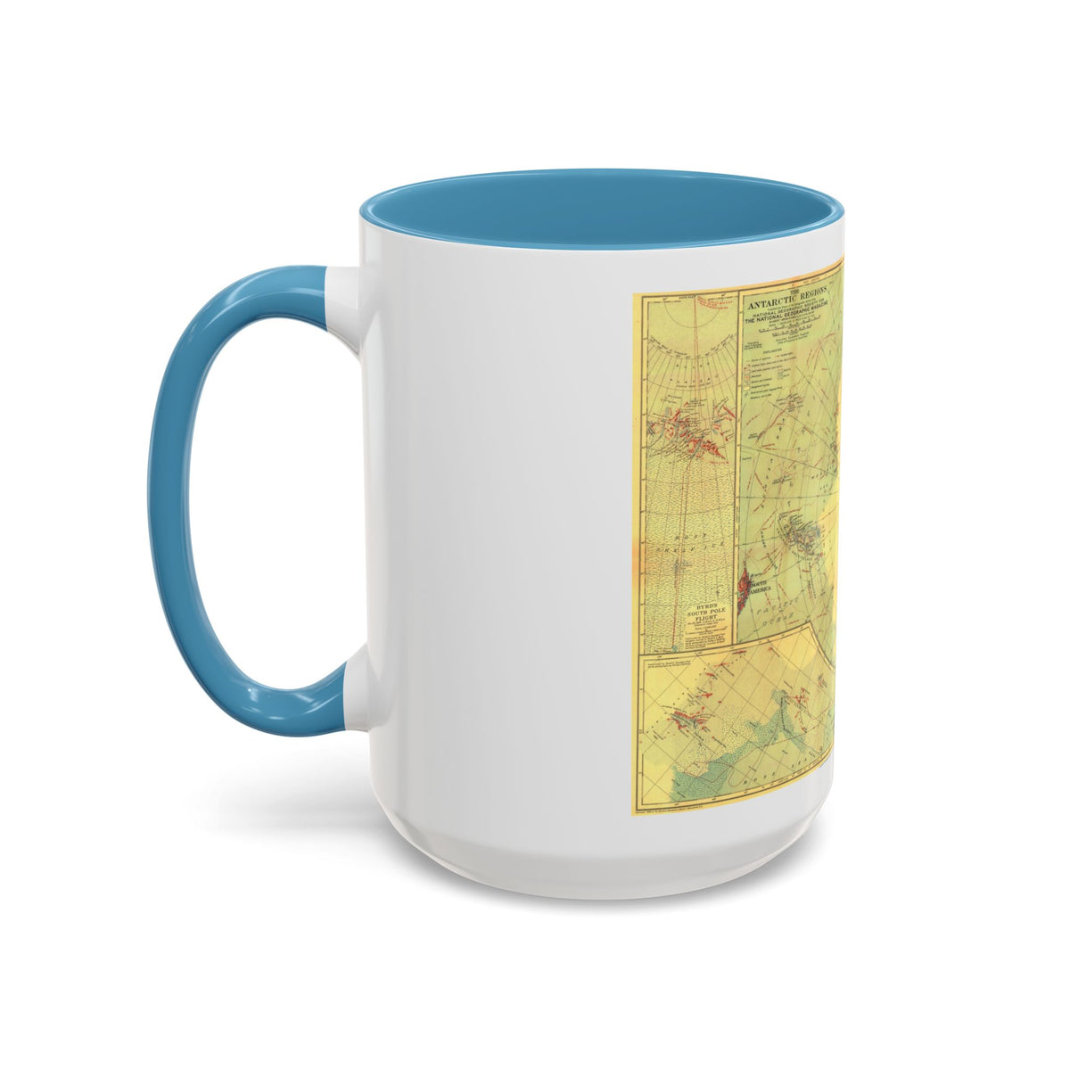 Antarctic Regions (1932) (Map) Accent Coffee Mug
