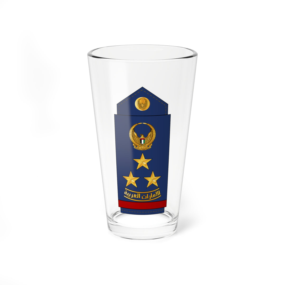 12 UAEAF BG (United Arab Emirates) (Military Rank) Pint Glass 16oz