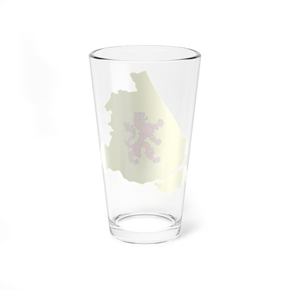 Flag-map of South Holland (Netherlands) Pint Glass 16oz