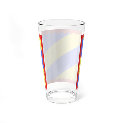 Drapeau fr departement Nievre (France) Pint Glass 16oz