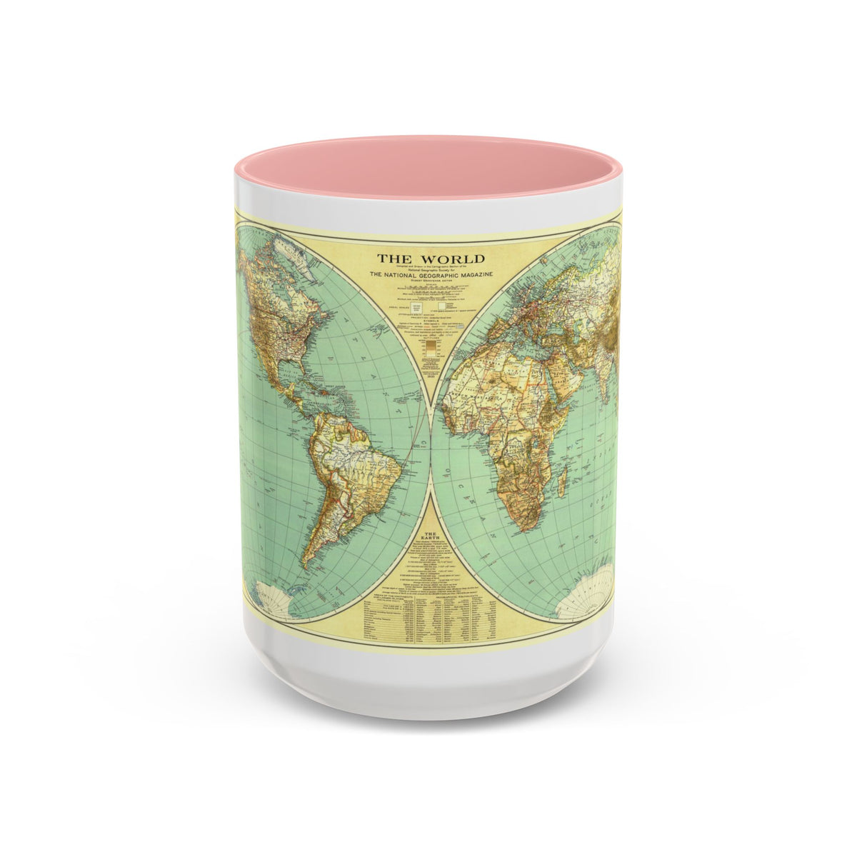 World Map (1935) (Map) Accent Coffee Mug