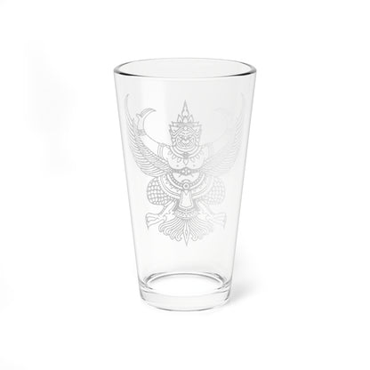 Thai government Garuda emblem Version 3 (Thailand) (Coat of Arms) Pint Glass 16oz