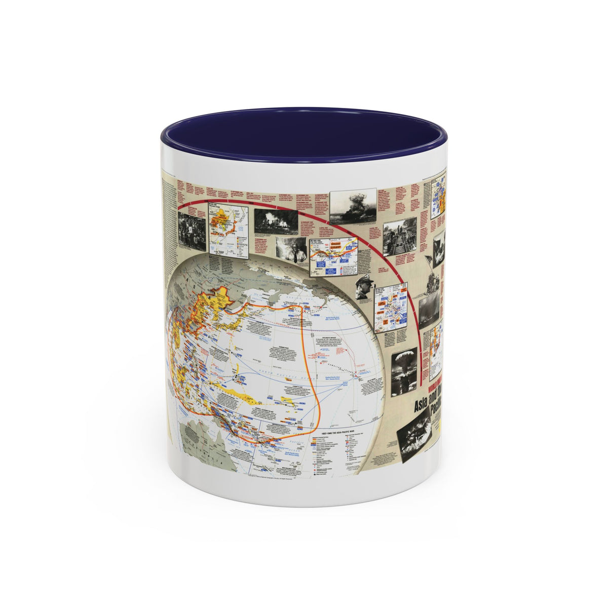 World War II- Asia and the Pacific (1991) (Map) Accent Coffee Mug