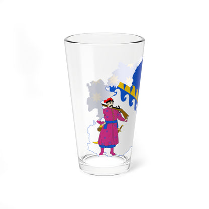 Flag-map of Dnipropetrovsk Oblast (Ukraine) Pint Glass 16oz
