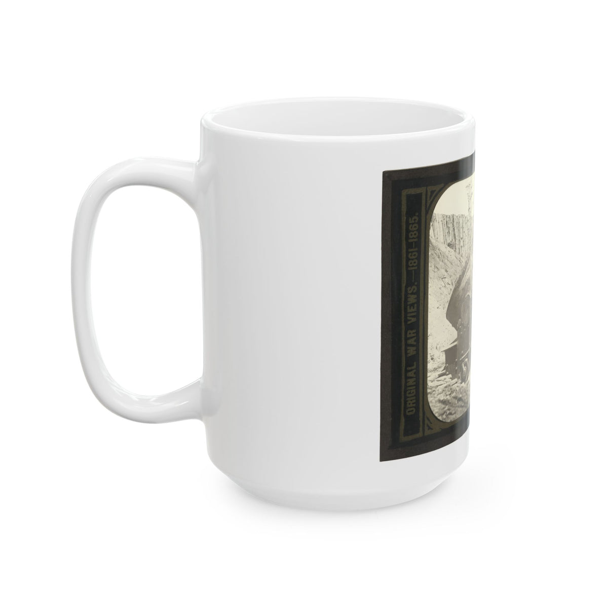 Battery No. 4 Near Yorktown Mounting Ten 13 Inch Mortars Each Weighing 20,000 Pounds. South End (U.S. Civil War) White Coffee Mug