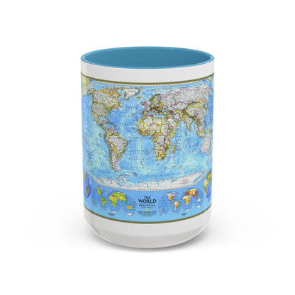 World Map - Political (1994) (Map) Accent Coffee Mug