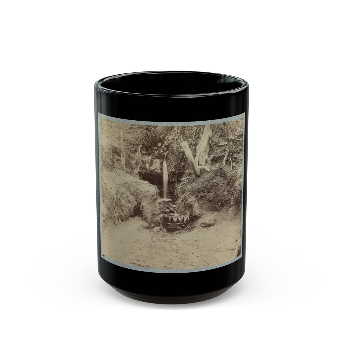 Battlefield Of Chickasaw Bayou, Miss. The Poison Spring, February, 1864 (U.S. Civil War) Black Coffee Mug