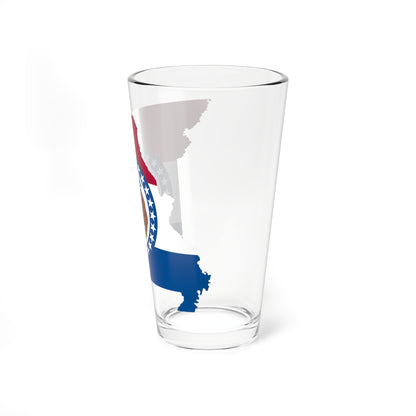 Flag-map of Missouri (United States) Pint Glass 16oz