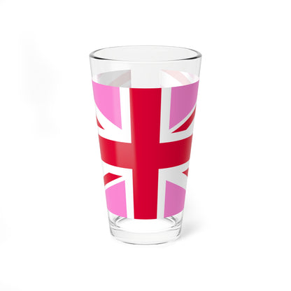 Gay Pride flag of the United Kingdom (United Kingdom) Pint Glass 16oz