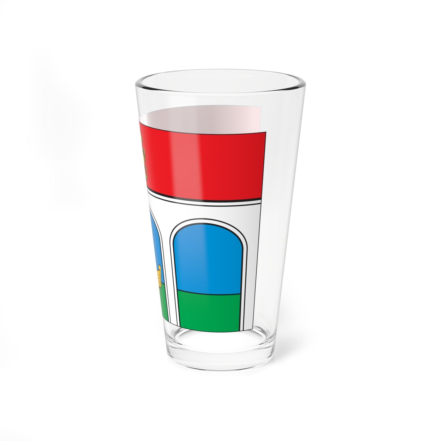 Flag of Mytishchi Rural Settlement Moscow Oblast (Russia) Pint Glass 16oz