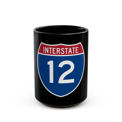 Interstate 12 (U.S. Highways) Black Coffee Mug