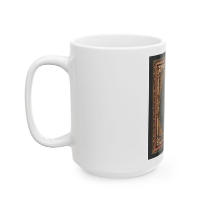 Unidentified Soldier In Union Uniform With 1842 Aston Johnson Pistol (U.S. Civil War) White Coffee Mug