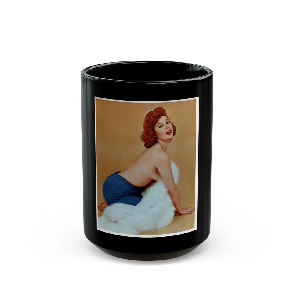 Jill St. John #130 (Vintage Female Icon) Black Coffee Mug-15oz-Go Mug Yourself