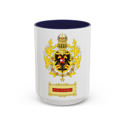 Ornamented Coat of Arms of Maximilian I, Holy Roman Emperor - Accent Coffee Mug
