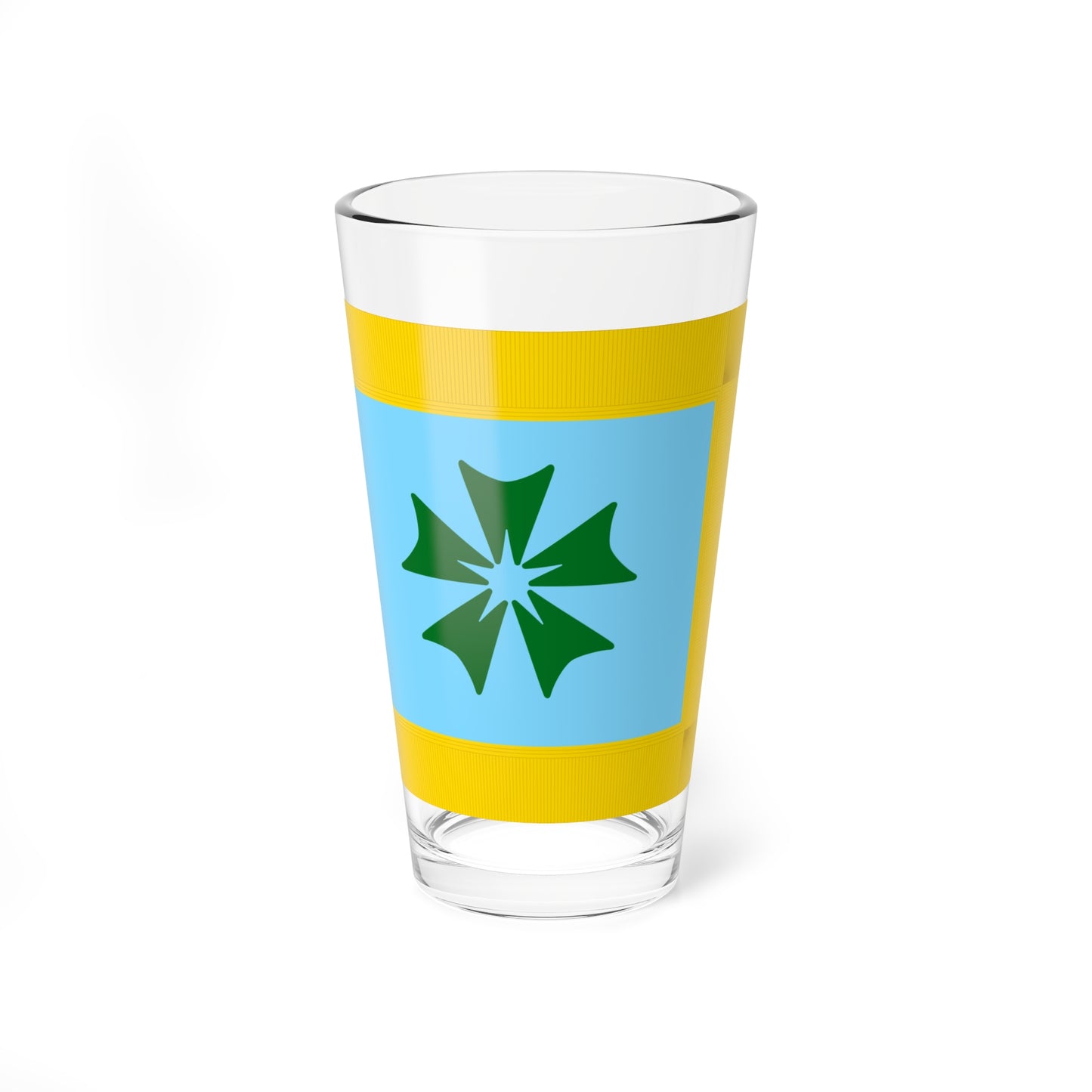 Flag of Memuro Hokkaido fringed (Japan) Pint Glass 16oz