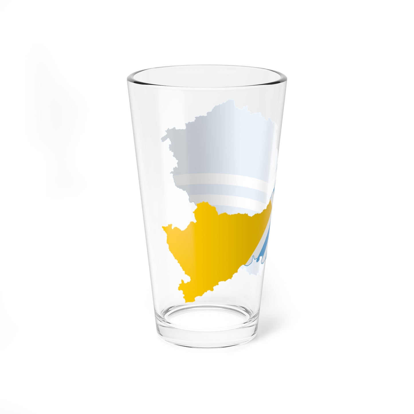 Flag-map of Tuva (Russia) Pint Glass 16oz