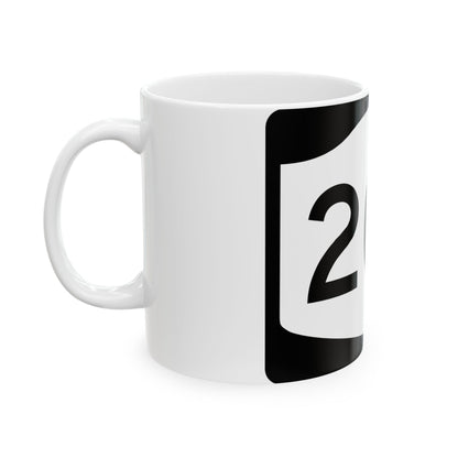 NY-20C (New York) (Road Sign) White Coffee Mug