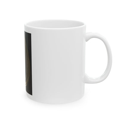 Unidentified Soldier In Union Uniform And Lock Of Hair In Brooch (U.S. Civil War) White Coffee Mug