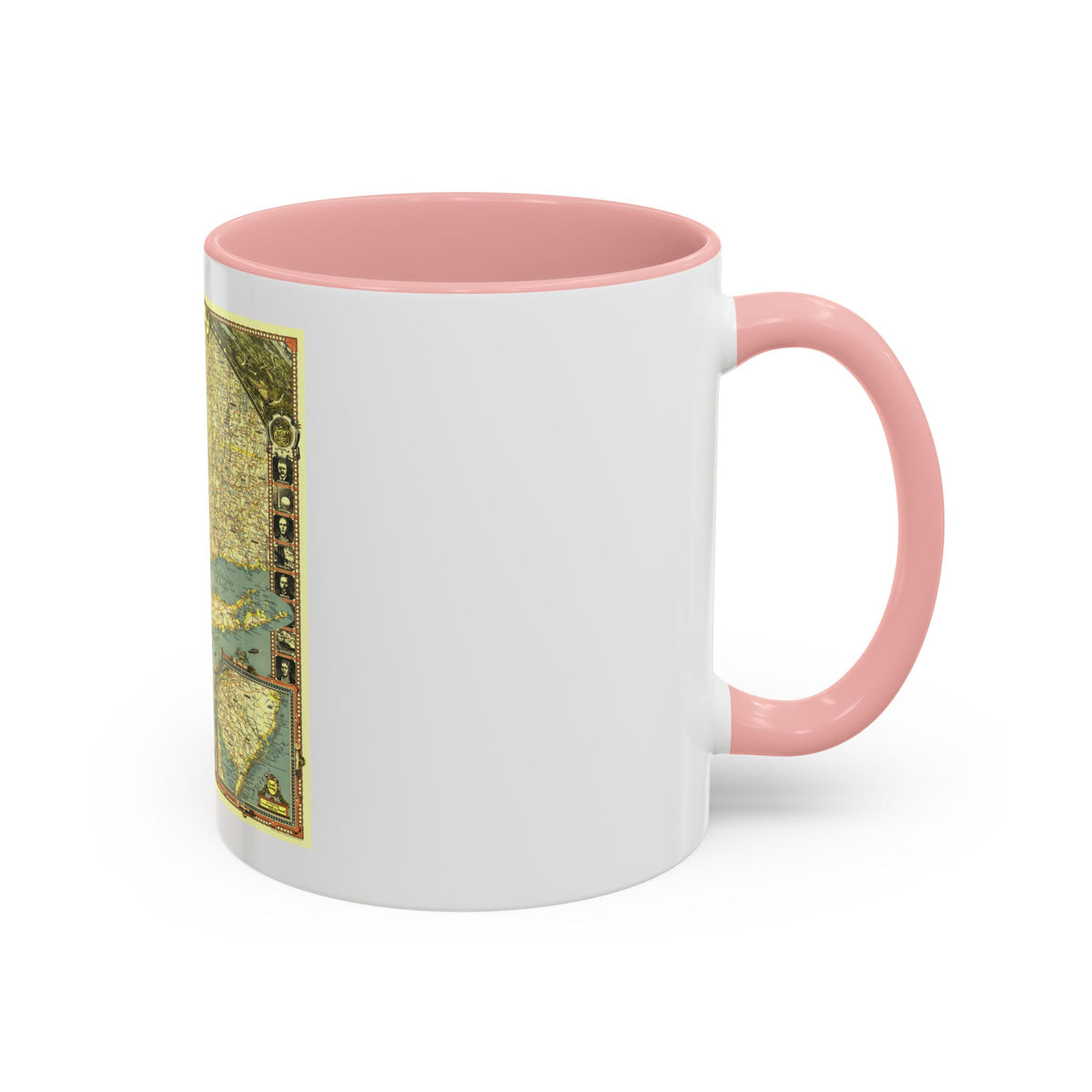 USA - New York City (1939) (Map) Accent Coffee Mug