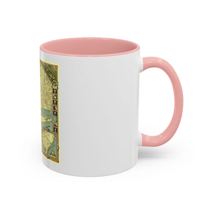 USA - New York City (1939) (Map) Accent Coffee Mug
