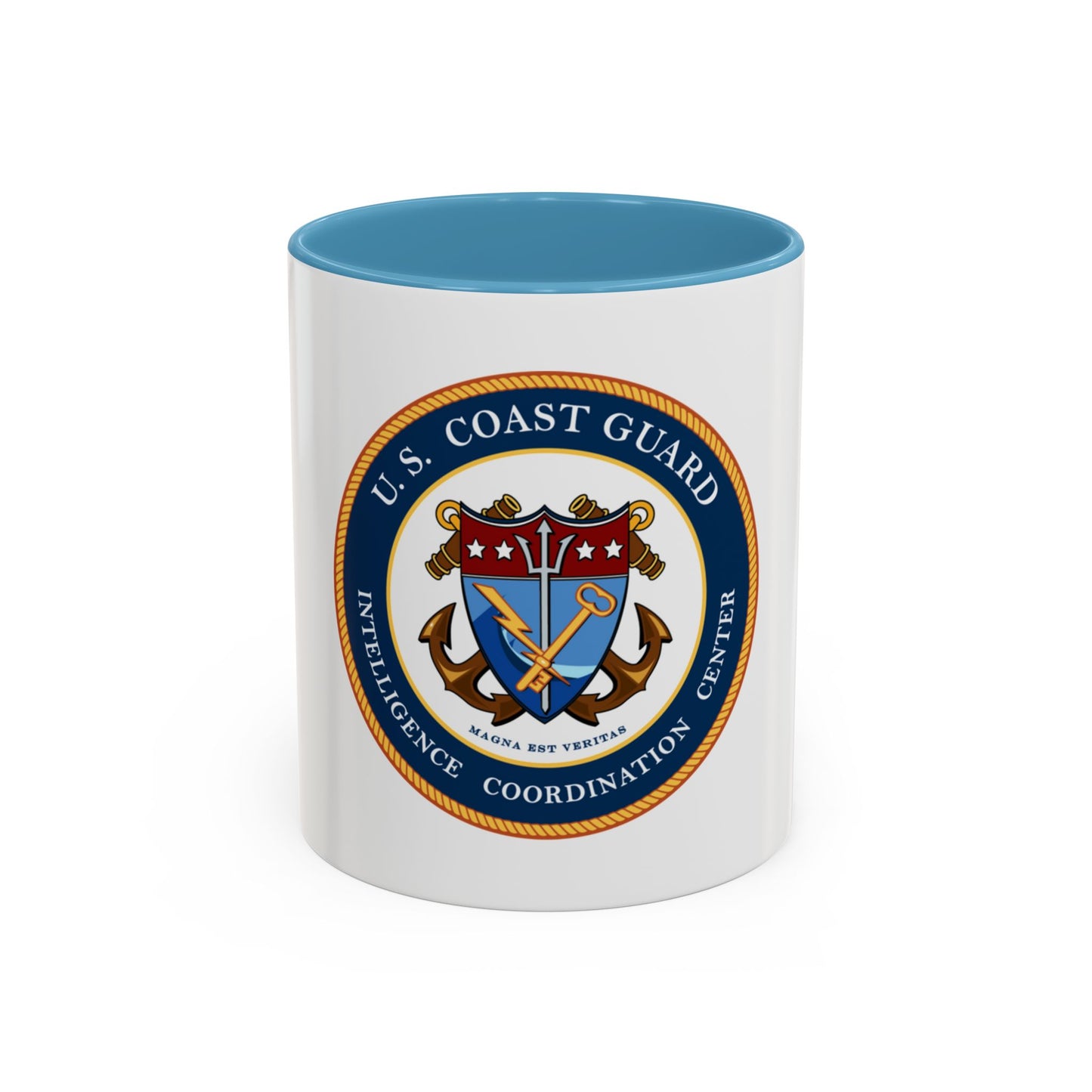 USCG Intelligence Coordination Center (U.S. Coast Guard) Accent Coffee Mug