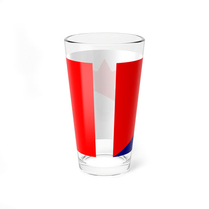 Flag of Canada and France (Canada) Pint Glass 16oz