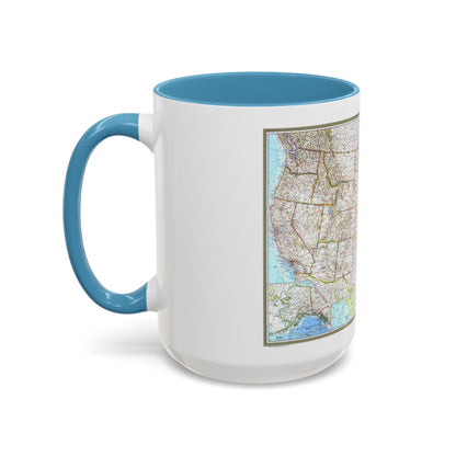 USA - The United States (1968) (Map) Accent Coffee Mug