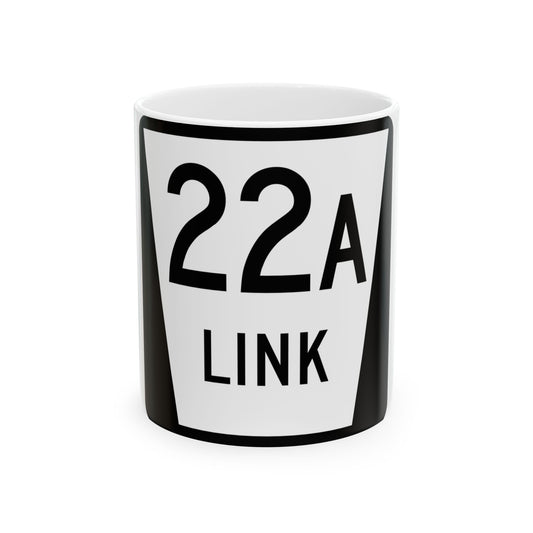 N LINK 22A (Nebraska) (Road Sign) White Coffee Mug