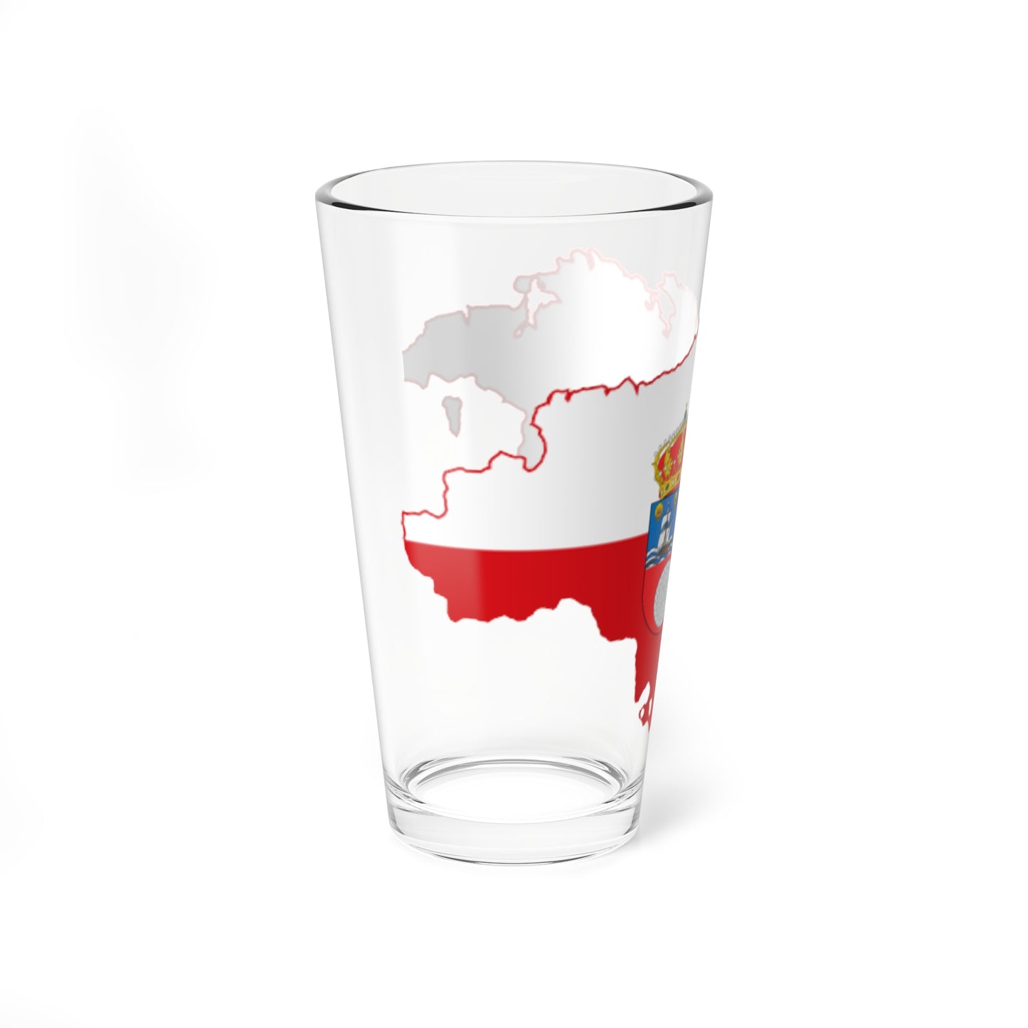 Flag map of Cantabria (Spain) Pint Glass 16oz
