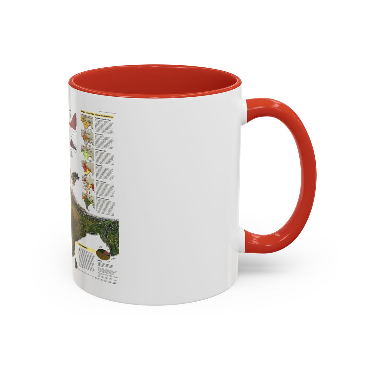 India (1997) (Map) Accent Coffee Mug