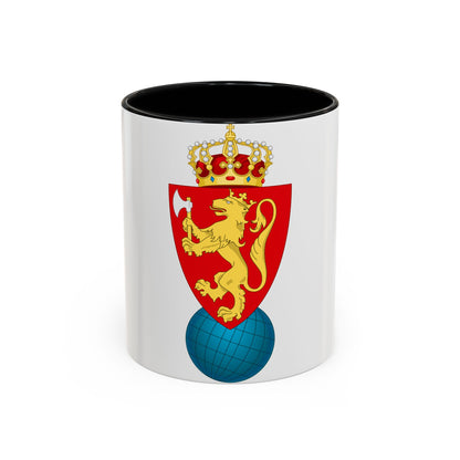 Coat of arms of the Geographical Survey of Norway - Accent Coffee Mug