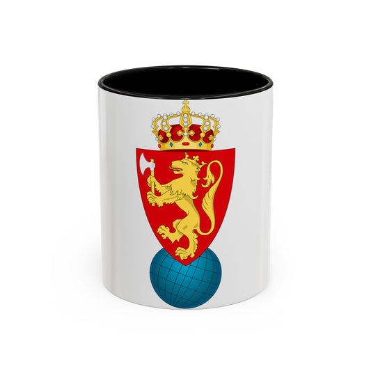 Coat of arms of the Geographical Survey of Norway - Accent Coffee Mug