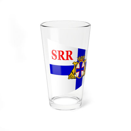 Burgee of Societe Regates Rochelaises (France) Pint Glass 16oz