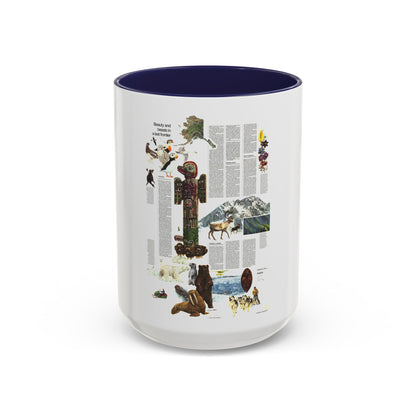 USA - Alaska, Beauty and Beasts (1975) (Map) Accent Coffee Mug