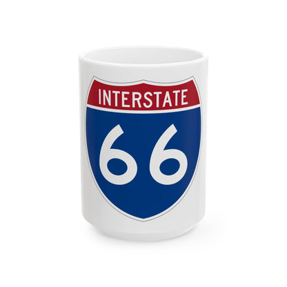 Interstate 66 (U.S. Highways) White Coffee Mug