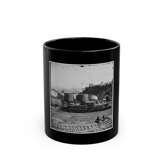 City Point, Va. Another Locomotive At The Same Point (U.S. Civil War) Black Coffee Mug
