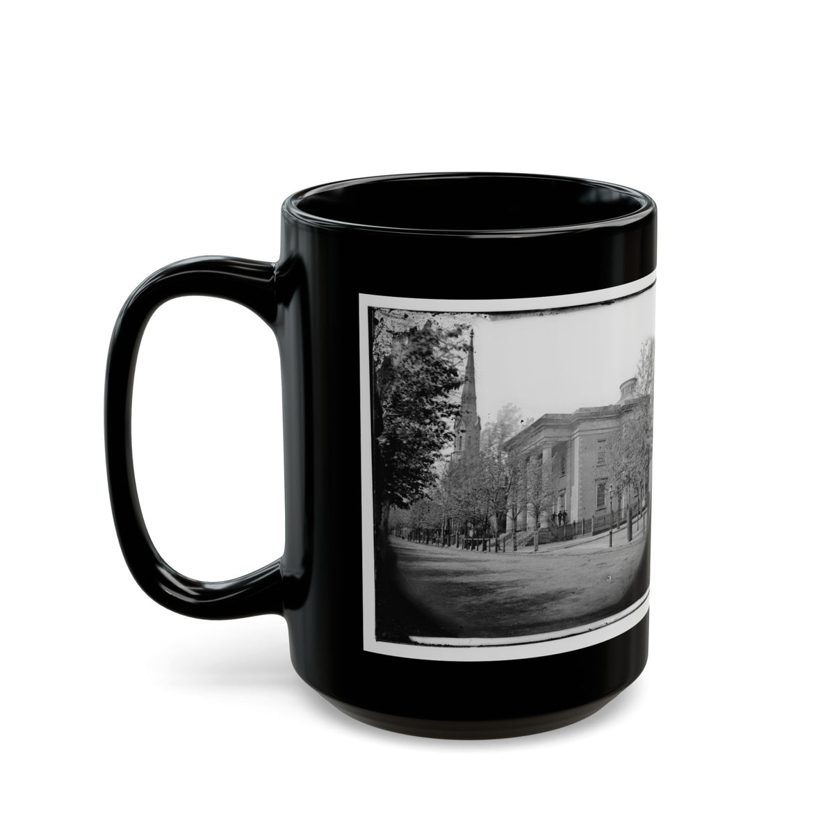 Richmond, Va. City Hall; Sycamore Church Beyond (Capitol Street) (U.S. Civil War) Black Coffee Mug