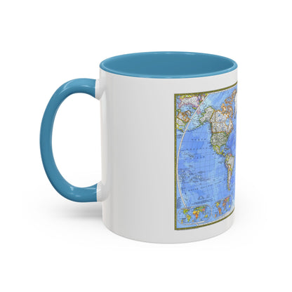 World Map - The Political World (1975) (Map) Accent Coffee Mug