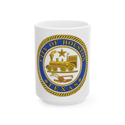 Seal of Houston Texas - White Coffee Mug