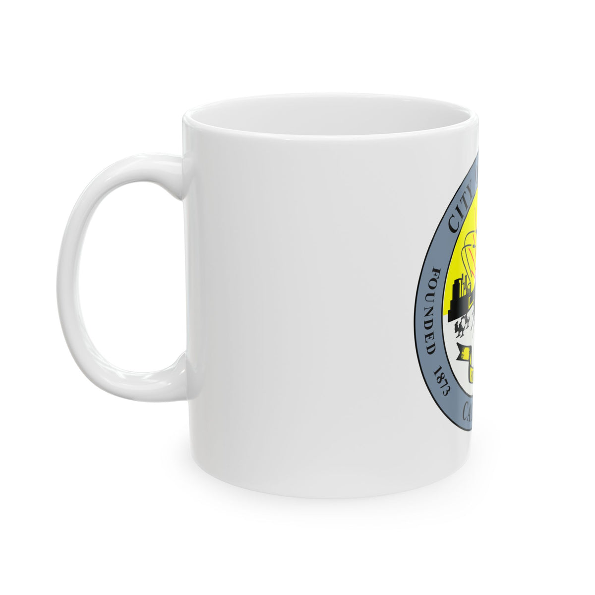 Seal of Downey California - White Coffee Mug