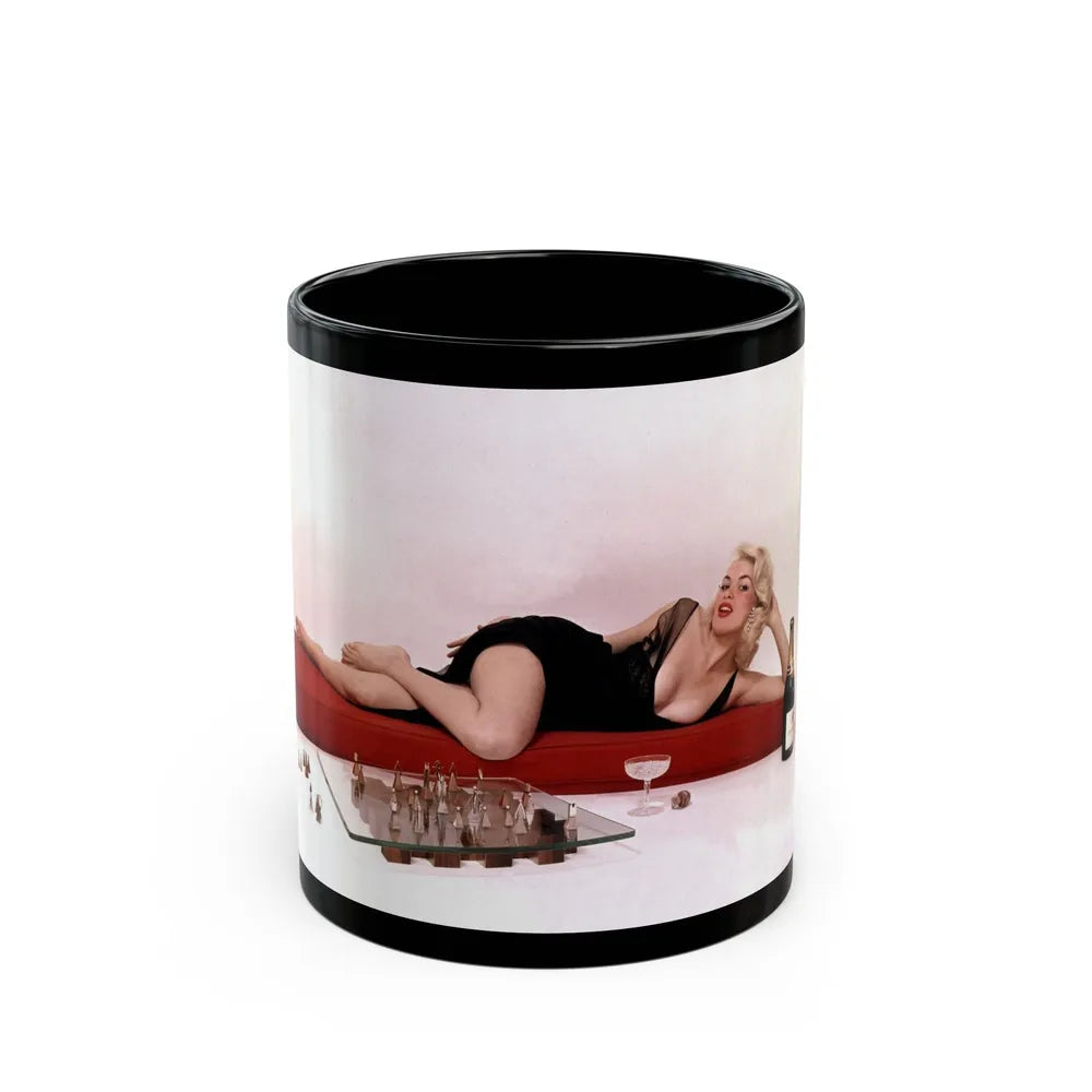 Jayne Mansfield #204 (Vintage Female Icon) Black Coffee Mug-11oz-Go Mug Yourself