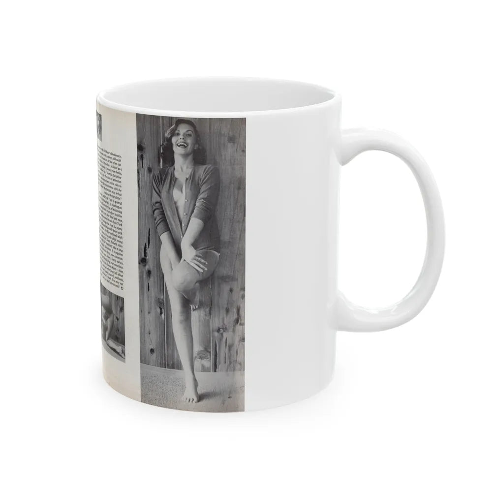 Dawn Richard #53 - [Pages 64 & 65] Including Pages 1 & 2 of 2 with, 4 B&W Photos, Article & Captions from Sir Knight Vol. 1 No. 5 Mag. '58 (Vintage Female Icon) White Coffee Mug-Go Mug Yourself