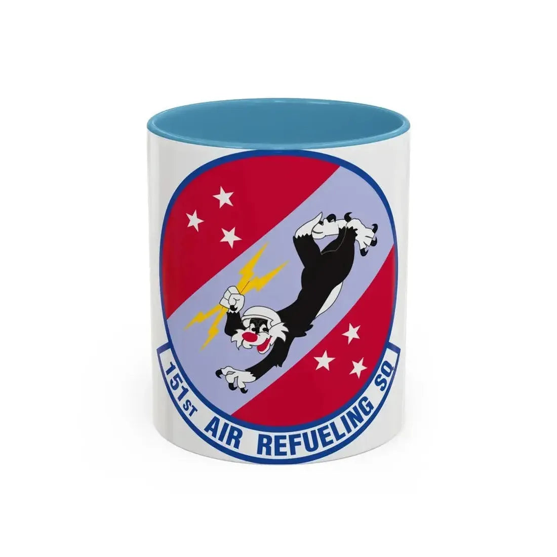 151 Air Refueling Squadron (U.S. Air Force) Accent Coffee Mug 11oz Light Blue - Go Mug Yourself