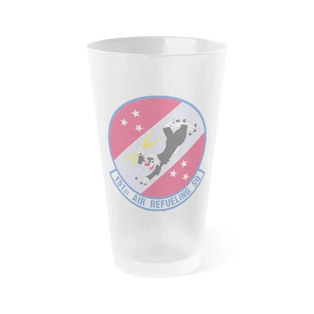 151 Air Refueling Squadron (U.S. Air Force) Frosted Pint Glass 16oz Default Title - Go Mug Yourself