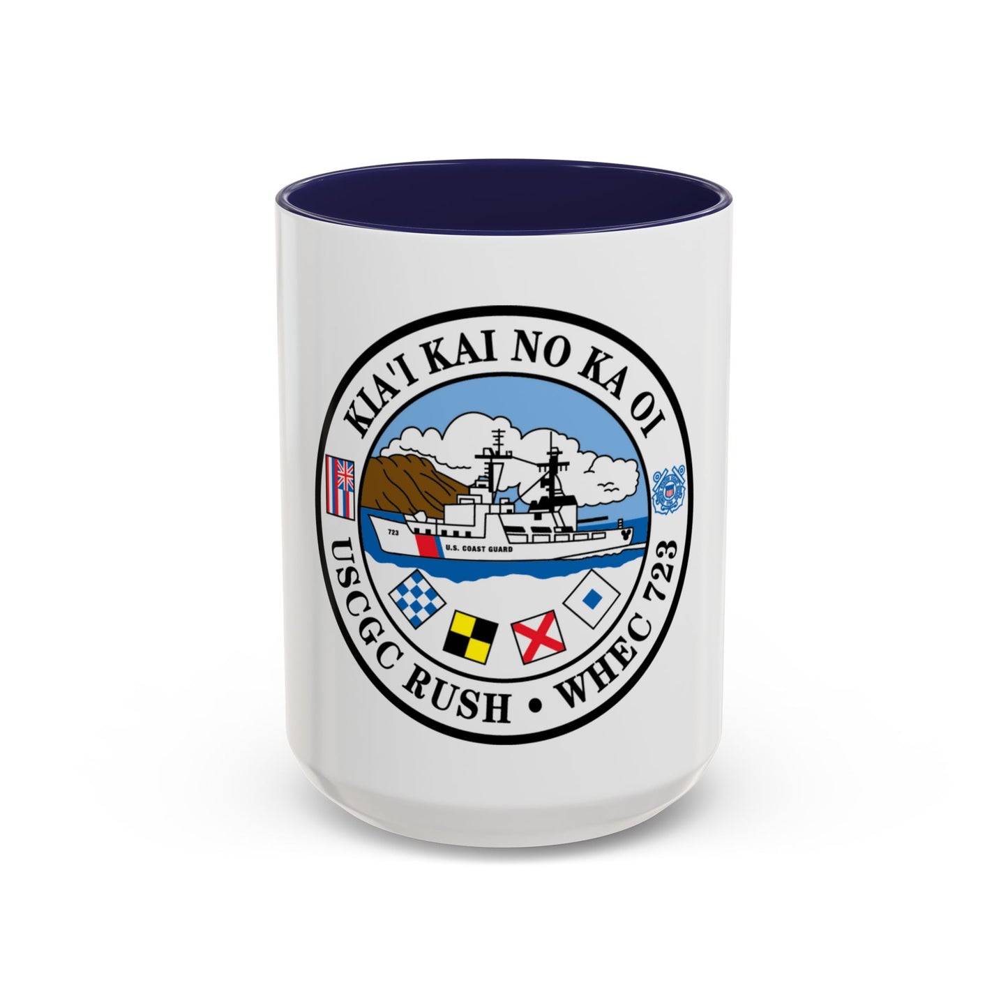 USCGC RUSH WHEC 723 (U.S. Coast Guard) Accent Coffee Mug