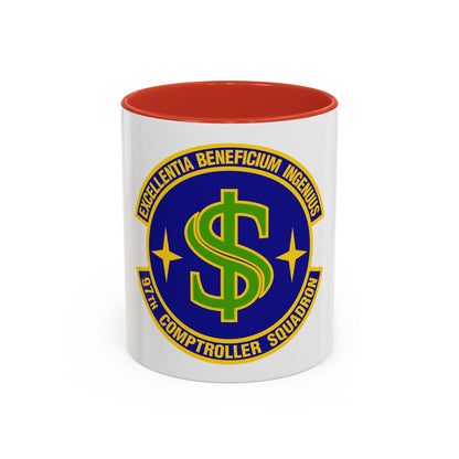 97th Comptroller Squadron (U.S. Air Force) Accent Coffee Mug