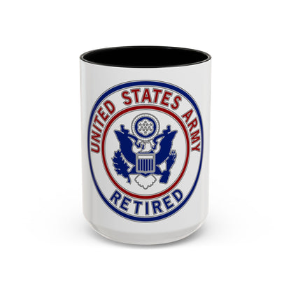 Retired Service Identification Badge 2 (U.S. Army) Accent Coffee Mug