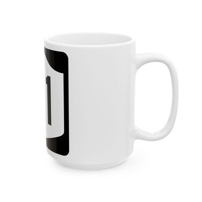 NY-21 (New York) (Road Sign) White Coffee Mug