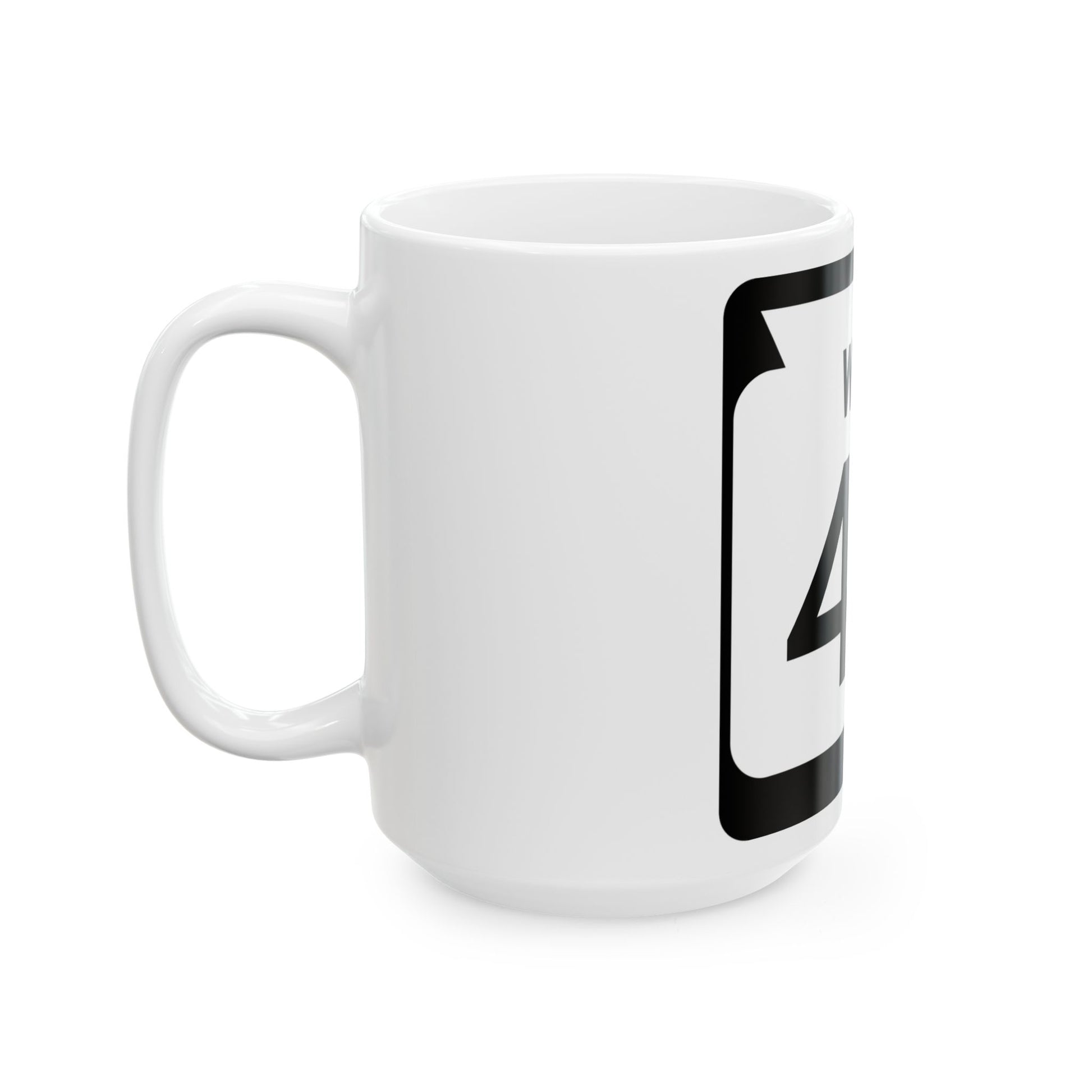 WIS 43 1970 (Wisconsin) (Road Sign) White Coffee Mug-Go Mug Yourself