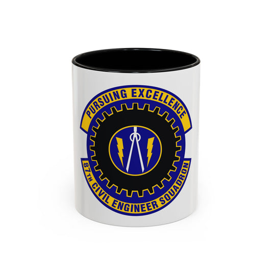 87th Civil Engineer Squadron (U.S. Air Force) Accent Coffee Mug
